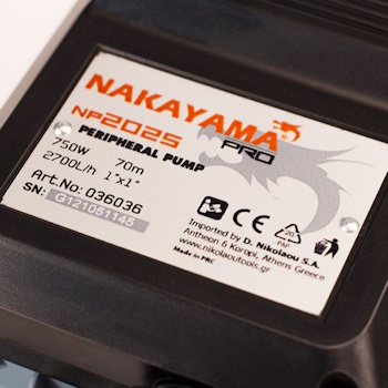 Nakayama Pro periferična pumpa 750W NP2025 Nakayama Pro periferična pumpa 750W NP2025