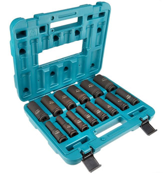 Makita set dugih nasadnih ključeva 14 komada Impact Black 1/2 Makita set dugih nasadnih ključeva 14 komada Impact Black 1/2