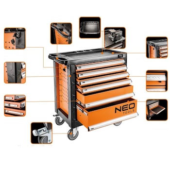 Neo ormar za alat sa 6 fioka 770x460x870mm 84-223+G Neo ormar za alat sa 6 fioka 770x460x870mm 84-223+G