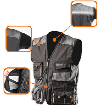 Neo radni prsluk sivi 81-260-M,S Neo radni prsluk sivi 81-260-M,S
