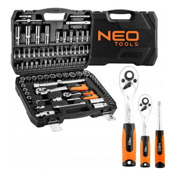 Neo set nasadnih ključeva 1/2″ 1/4″ 90/1 10-180 Neo set nasadnih ključeva 1/2″ 1/4″ 90/1 10-180