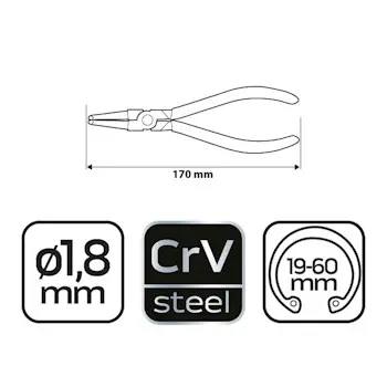 Neo Tools klešta za unutrašnje seger prstenove/savijena 180mm 01-044 Neo Tools klešta za unutrašnje seger prstenove/savijena 180mm 01-044