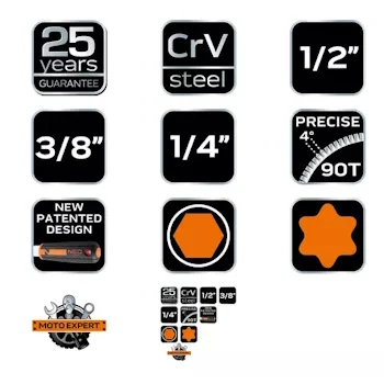 Neo Tools nasadni ključevi 1/2