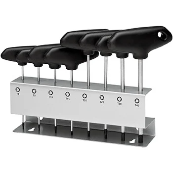 NWS ključevi TORX sa T-ručicom 8-40mm na metalnom nosaču 8/1 306S-1