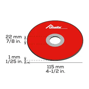 Onsite rezna ploča metal/inox Ø115mm set 50/1 744136.50 Onsite rezna ploča metal/inox Ø115mm set 50/1 744136.50