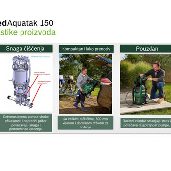 Bosch perač pod visokim pritiskom AdvancedAquatak 150 06008A7700 Bosch perač pod visokim pritiskom AdvancedAquatak 150 06008A7700