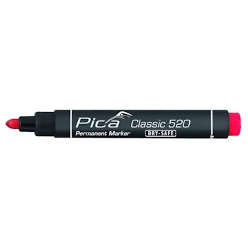 Pica permanent marker Classic crveni okrugli set 5/1 PC520/40