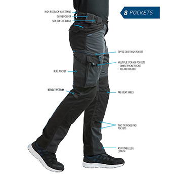 Portwest radne pantalone WX3 T701 metal sive-1