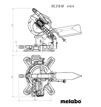 Metabo ger klatni KS 216 M Lasercut 619216000-7