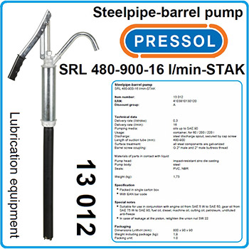 Pressol pumpa ručna za pretakanje 16 l/min PR13012-2