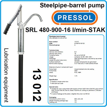 Pressol pumpa ručna za pretakanje 16 l/min PR13012 Pressol pumpa ručna za pretakanje 16 l/min PR13012