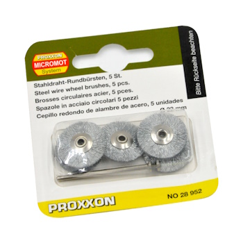 Proxxon čelična četka 22mm + držač set 6/1 P28952 Proxxon čelična četka 22mm + držač set 6/1 P28952