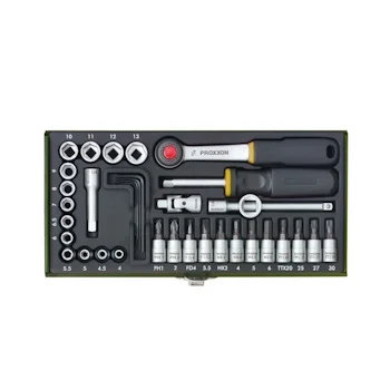 Proxxon garnitura gedora 1/4” 4–13mm + inbus ključevi 36/1 P23080 Proxxon garnitura gedora 1/4” 4–13mm + inbus ključevi 36/1 P23080