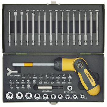 Proxxon set nasadnih ključeva + bit nastavaka 1/4 Proxxon set nasadnih ključeva + bit nastavaka 1/4