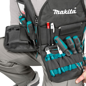 Makita radni prsluk sa podesivim džepovima za nošenje alata E-15609 Makita radni prsluk sa podesivim džepovima za nošenje alata E-15609