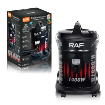 Raf usisivač 21L 1400W crno crveni R.6667R