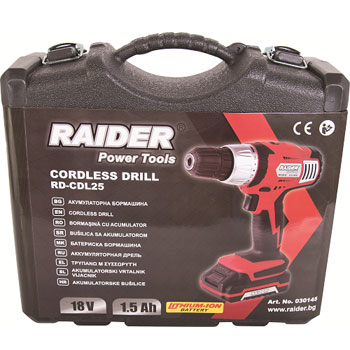 Raider akumulatorska šrafilica RD-CDL25 18V Raider akumulatorska šrafilica RD-CDL25 18V