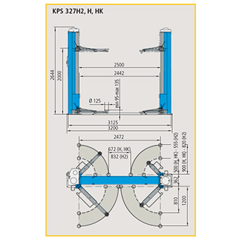 Ravaglioli dvostubna dizalica 3.2t KPS 327H-2