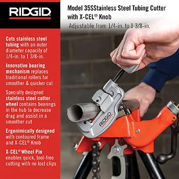 Ridgid rezač nerđajućih čeličnih cevi Ø6-35mm 35-S 29963 Ridgid rezač nerđajućih čeličnih cevi Ø6-35mm 35-S 29963