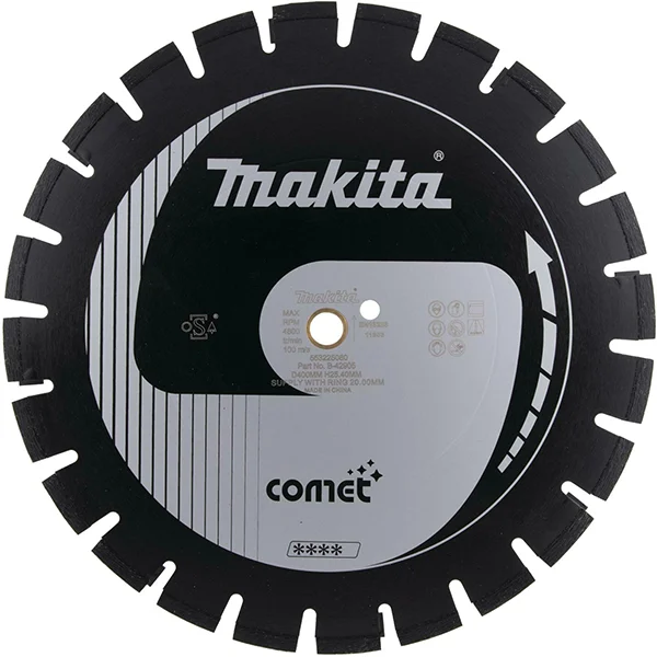 Makita Comet asfalt dijamantska rezna ploča se segmentnim rubom 400mm B-42905 Makita Comet asfalt dijamantska rezna ploča se segmentnim rubom 400mm B-42905