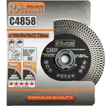 Richmann dijamantski disk za sečenje i gerovanje 115x1.9mm C4858 Richmann dijamantski disk za sečenje i gerovanje 115x1.9mm C4858