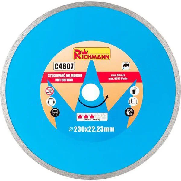 Richmann dijamantski disk, keramičke ploče, mokro sečenje, 230 mm C4807 Richmann dijamantski disk, keramičke ploče, mokro sečenje, 230 mm C4807