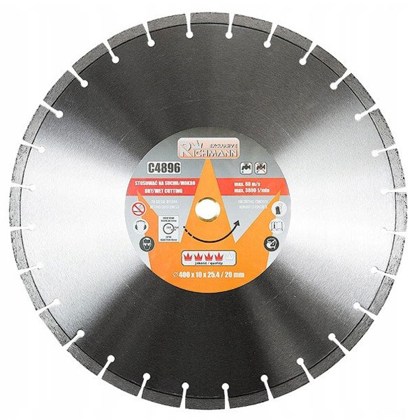 Richmann Corona DIAMONT DISC 400×25,4mm disk za beton 10mm C4896