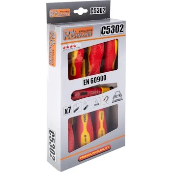 Richmann odvijači izolovani set 6/1+ tester EN60900 C5302 Richmann odvijači izolovani set 6/1+ tester EN60900 C5302
