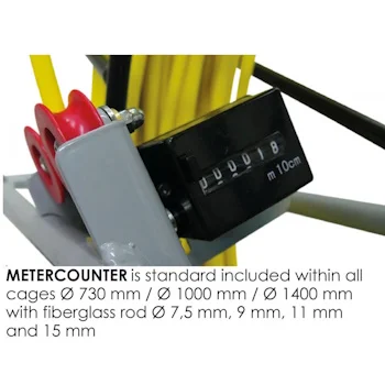 Runpotec fiberglass sajla sa analognim meračem Ø11mm-200m GF11 10095-3