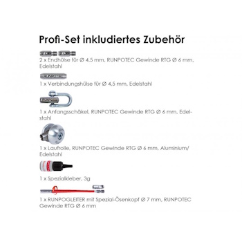Runpotec GF6 Profi-Set fiberglass sajla Ø6mm-80m 10065 Runpotec GF6 Profi-Set fiberglass sajla Ø6mm-80m 10065