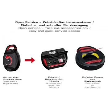 Runpotec GF3 Fiberglas sajla Ø3mm -30m sa digitalnim meračem 10193-1 Runpotec GF3 Fiberglas sajla Ø3mm -30m sa digitalnim meračem 10193-1