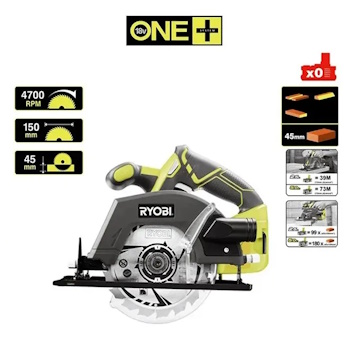 Ryobi aku kružna testera 150mm ONE+ 18V R18CSP-0 Ryobi aku kružna testera 150mm ONE+ 18V R18CSP-0