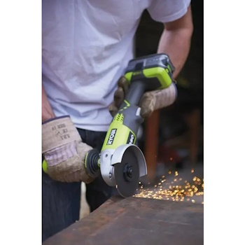 Ryobi aku ugaona brusilica 115mm + punjač+ baterija 4Ah set R18AG-140S Ryobi aku ugaona brusilica 115mm + punjač+ baterija 4Ah set R18AG-140S