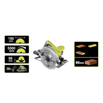 Ryobi električna kružna testera 190mm 1400W RCS1400-G-6