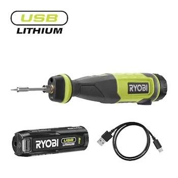 Ryobi kompaktna bežična lemilica USB Lithium™ 4V (2.0Ah) RSI4-120G Ryobi kompaktna bežična lemilica USB Lithium™ 4V (2.0Ah) RSI4-120G