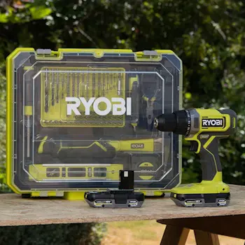 Ryobi set aku alata u koferu - aku bušilica plus ručni alat i pribor RDD18-2C20TAH-3