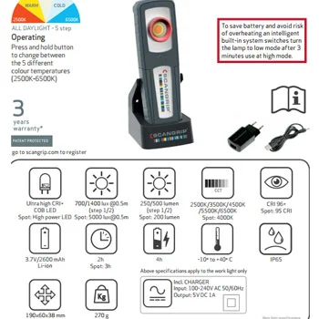 Scangrip lampa za kolorisanje Sunmatch 3 SC-03.5651-1