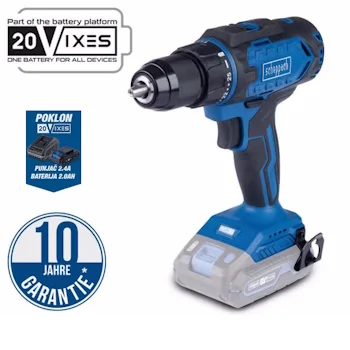 Scheppach akumulatorska bušilica/odvijač Solo IXES C-DD45-X + set punjač 2.4A i baterija 2.0Ah