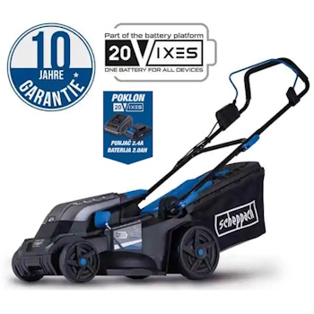 Scheppach aku kosačica Brushless IXES BC-MP380-X + set punjač 2.4A i baterija 2.0Ah