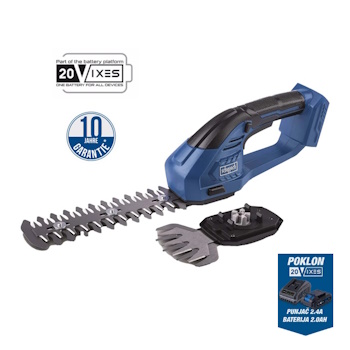 Scheppach aku makaze za travu/živu ogradu IXES Solo C-HTGS200-X + set punjač 2.4A i baterija 2.0Ah Scheppach aku makaze za travu/živu ogradu IXES Solo C-HTGS200-X + set punjač 2.4A i baterija 2.0Ah