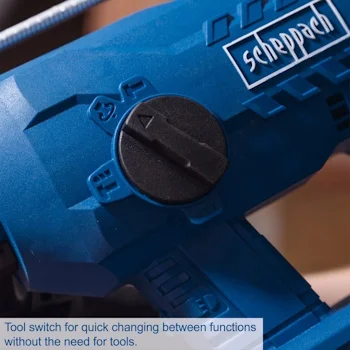 Scheppach aku udarna čekić bušilica SDS PLUS Brushless IXES Solo BC-RHD230-X+ set punjač 2.4A i baterija 2.0Ah-7 Scheppach aku udarna čekić bušilica SDS PLUS Brushless IXES Solo BC-RHD230-X+ set punjač 2.4A i baterija 2.0Ah-7