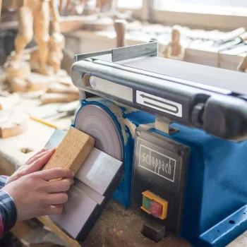 Scheppach stona tračna i disk brusilica 370W BTS900-2