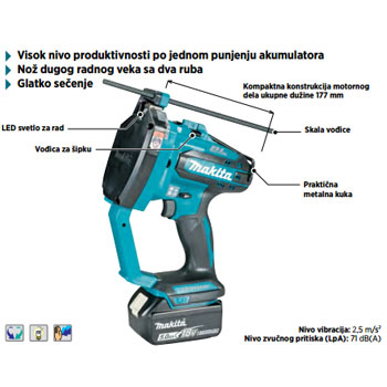 Makita bežični sekač za čelične šipke DSC102Z-2