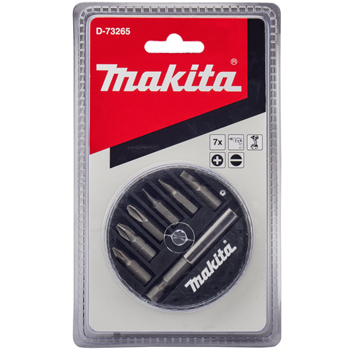 Makita 7-delni komplet 25mm bit nastavaka (PH,SL) + adapter D-73265-2