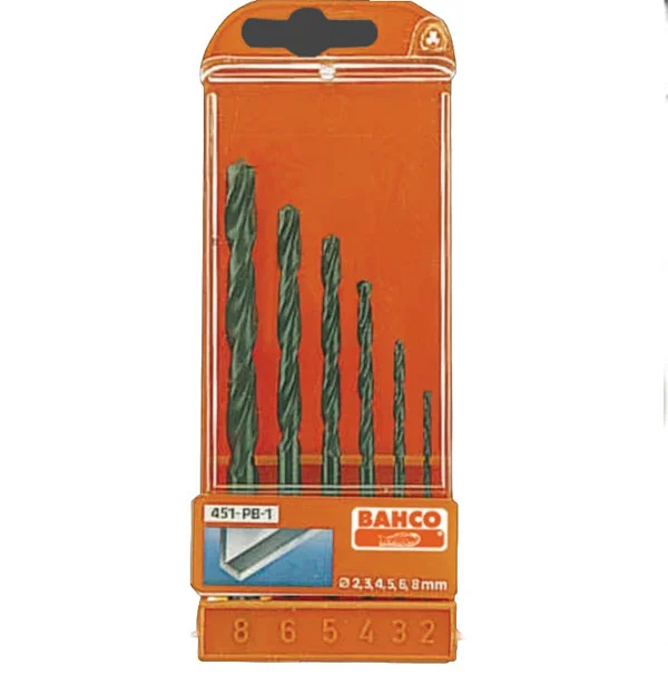 Bahco set HSS burgija 2-8mm 451-PB-1