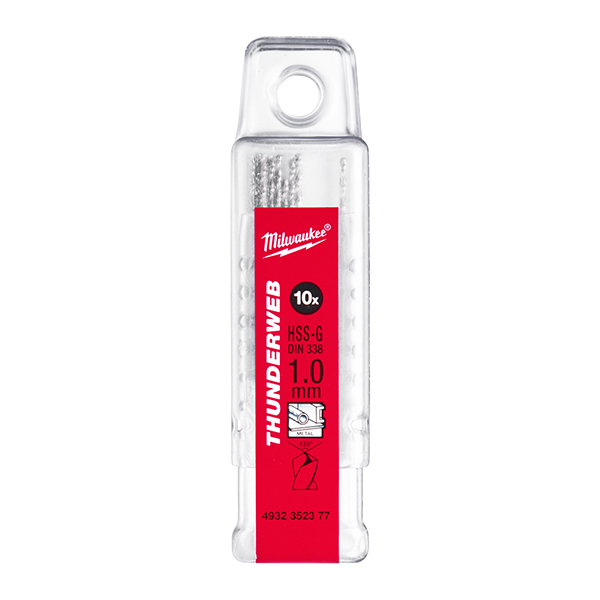 Milwaukee set 10 burgija 1mm THUNDERWEB HSS-G 4932352377 Milwaukee set 10 burgija 1mm THUNDERWEB HSS-G 4932352377