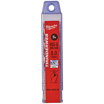 Milwaukee set 5 burgija 8mm THUNDERWEB HSS-G 4932352395