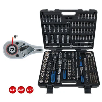 KS Tools set gedora, bitova i nasadnih ključeva 1/4