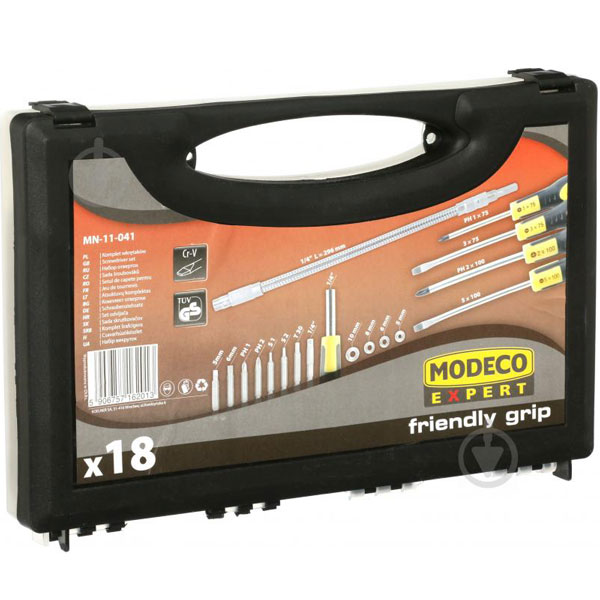 Modeco set odvijača 18 delova +- Torx 11-141 Modeco set odvijača 18 delova +- Torx 11-141