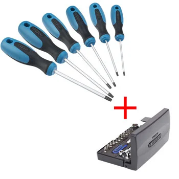 Hazet set šrafcigera Torx 6 kom. + set gedora KS Tools 1/4